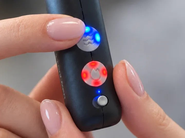Setting the heat and vibration levels on the yourTMJ Pen