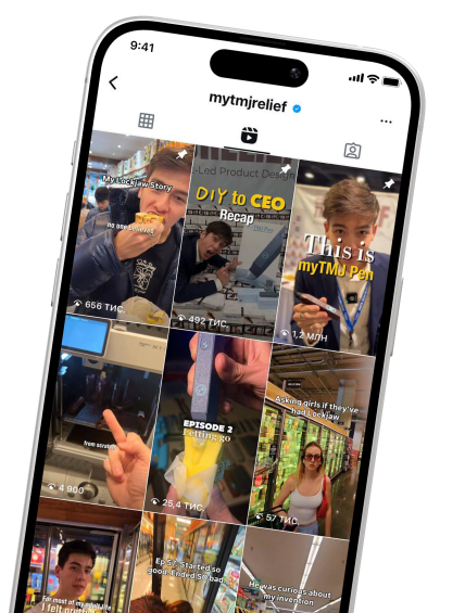 The yourTMJ Instagram profile on a phone